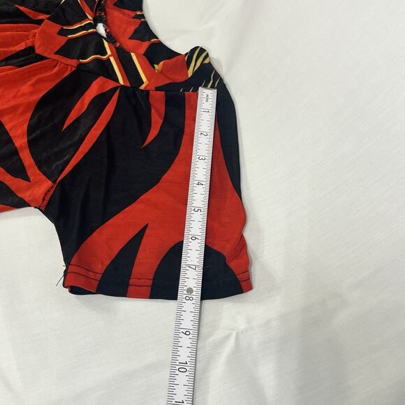 Toddler Girl Dashiki Tribal Print Dress Red Black Gold Size 2T Boho Kaftan - Picture 4 of 5